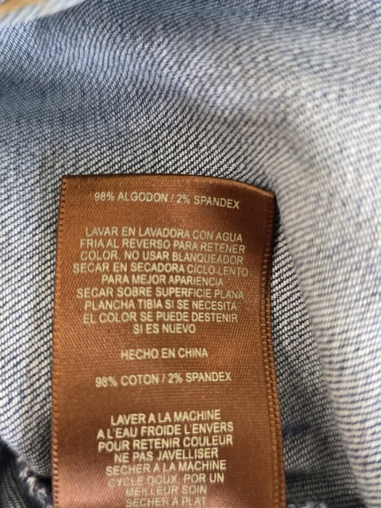 Kut From The Kloth Classic Washed Blue Denim Jacket Size L - Picture 9 of 10